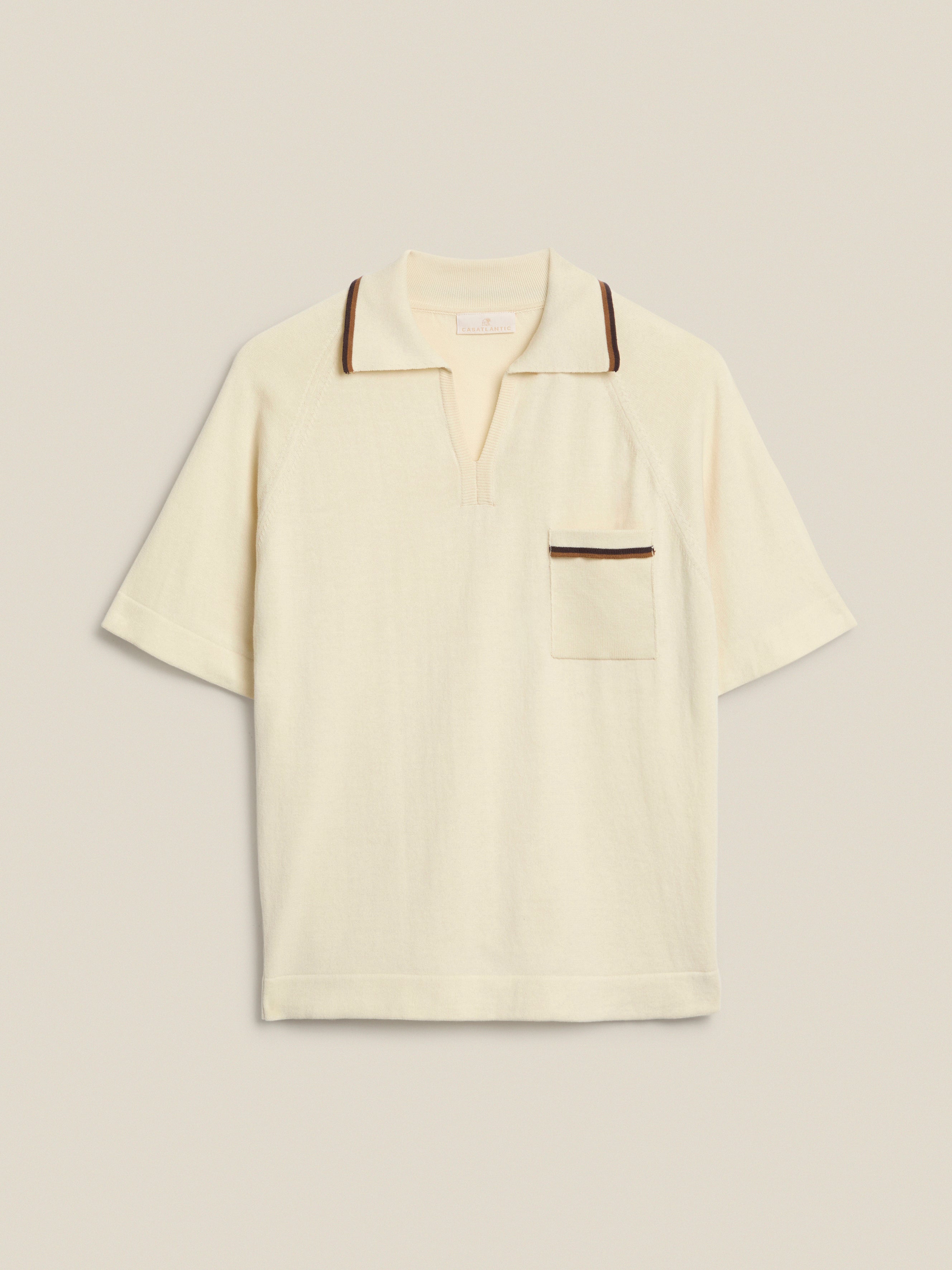 Assilah | Antique White Pocket Polo