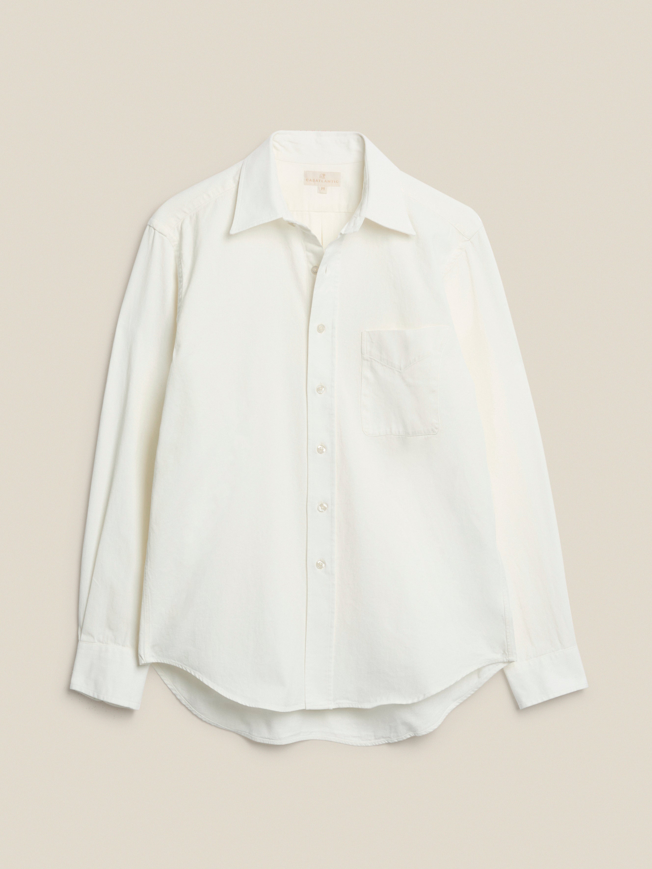 Casatlantic Camp collar shirts (off-white and navy, 100% cotton)
