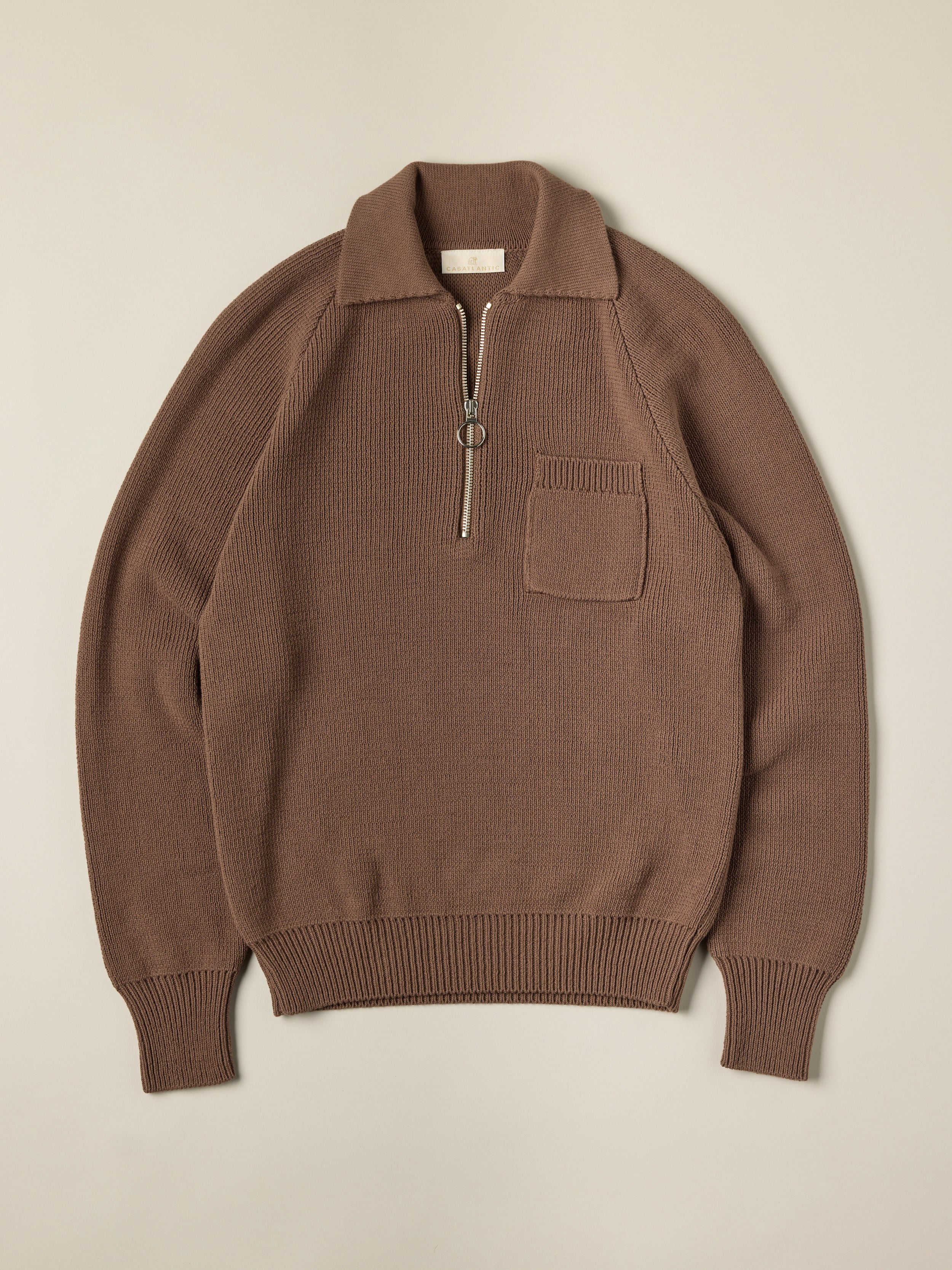 Zagora | Brown Quarter Zip
