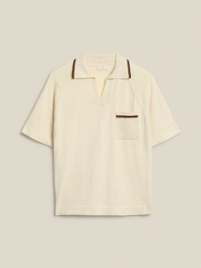 Assilah | Antique White Pocket Polo