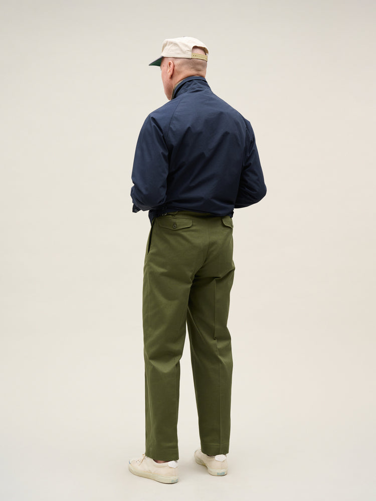 Mogador | Dark Olive Cotton Trousers