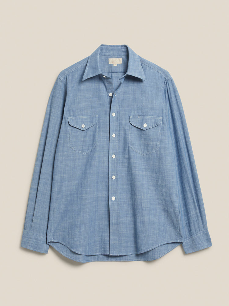 SAÏSS | Indigo Chambray Shirt | Casatlantic